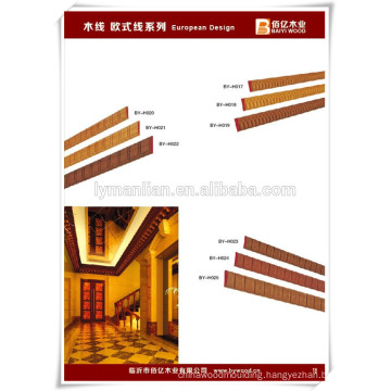 skirting board/wood decorative ceiling moulding/wooden ceiling design manufacturer